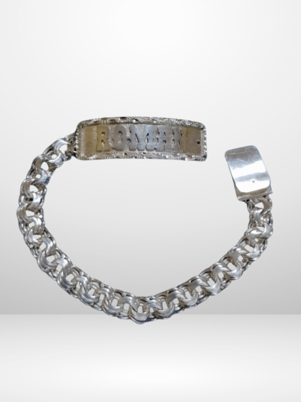 ESCLAVA TEJIDO DOBLE CHINO 1CM BISEL LISO/DIAMANTADO